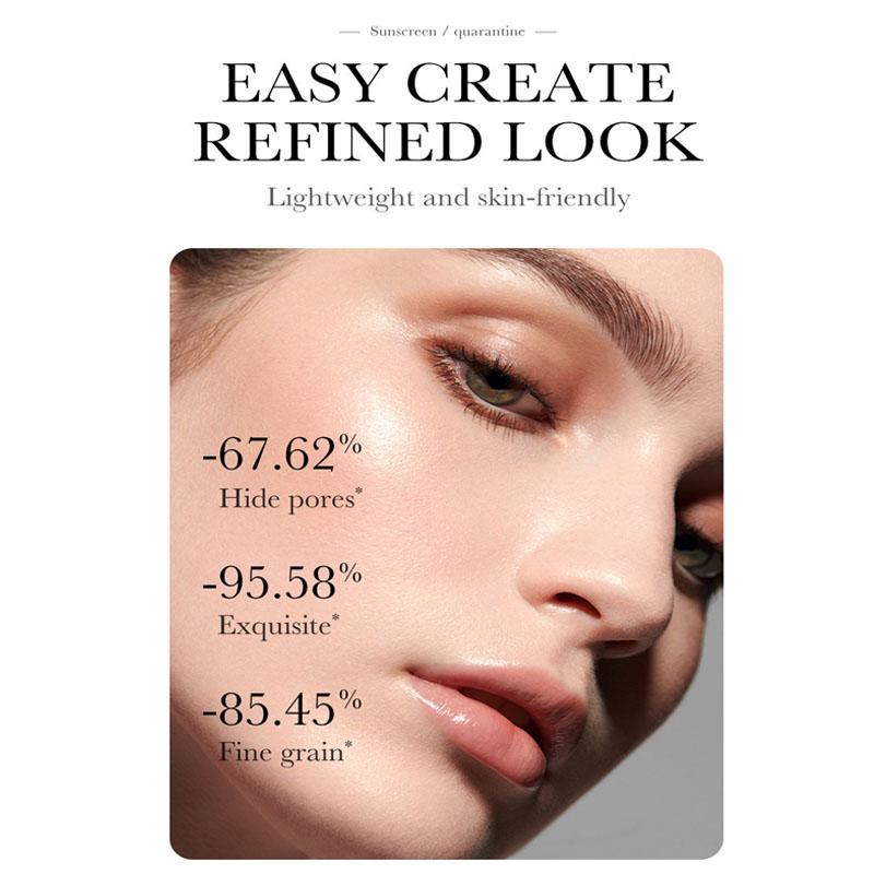 Three-Color Protective Isolation Cream with SPF 50 Coverage, Brightening & Oil-Control Moisturizer for Color Correction, Waterproof & Sweatproof Makeup Base