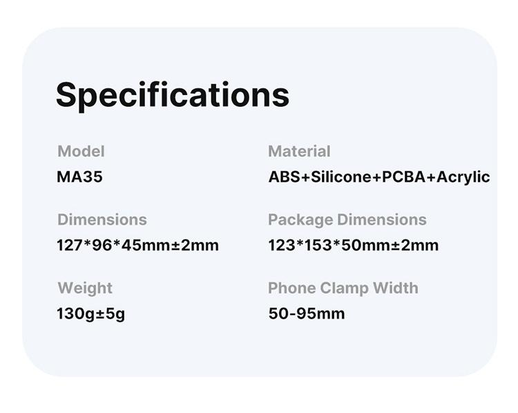 ULANZI Selfie Phone Tripod Mount MA35, 2-in-1 Magnetic & Phone Clip Camera Grip Handle Holder with Detachable Remote Shutter with Cold Shoe Adapter for Smartphone Video Shooting