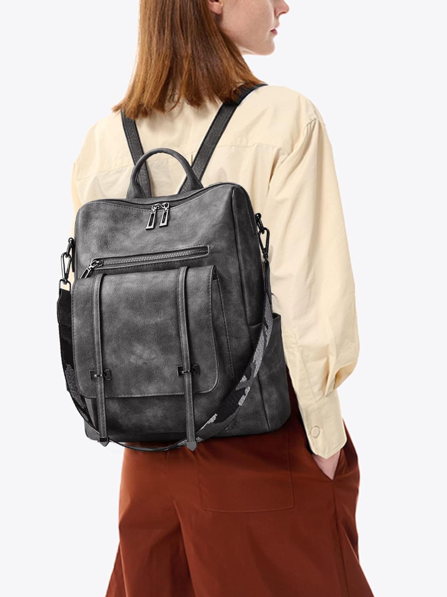 Women's Vintage Soft Leather Backpack, Multi-Functional Commuter Bag, Large Capacity Anti-Theft Handbag, Urban Fashion Accessory