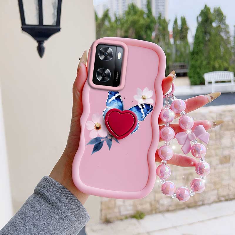 Durable For OnePlus Nord N20 SE/Nord 4/Nord CE4/Nord N300/Nord N30 SE/Nord CE 5G/Nord CE4 Lite/Nord N20 5G Cover Comfortable feel 3pcs( Beautiful butterfly  phone Case+Lanyard+Stand) Phone Case Suitable For OnePlus Nord 4 Featuring