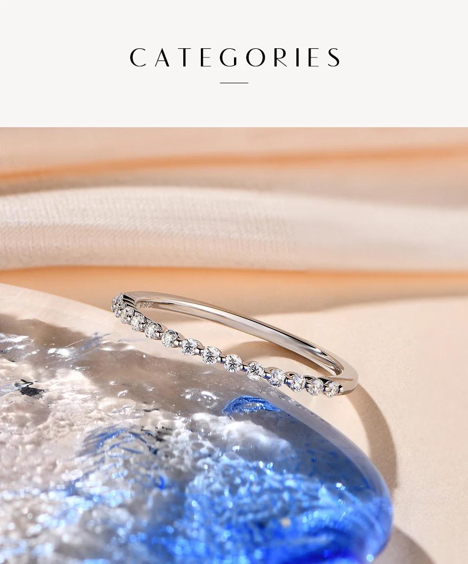 Bubble Ring for Women Synthetic Moissanite Solitaire Ring Eternity 925 Silver Wedding Band Engagement R107 SpringStatements