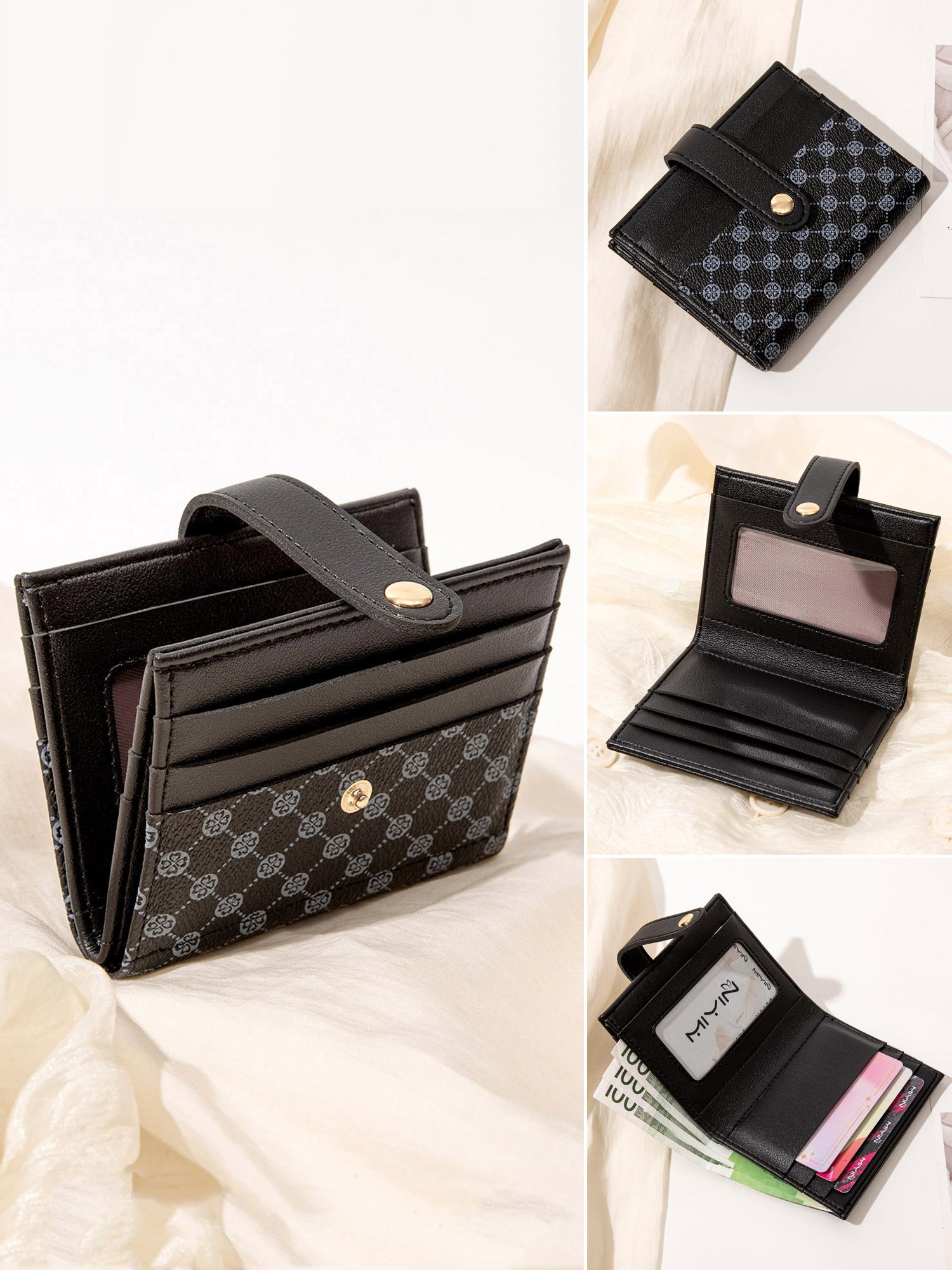 Unisex Printed Ultra Slim Short Bifold Wallet For Women, Trendy Wallet, Compact Multi-Slot Credit Card Holder, Multi-Functional Mini Purse, Practical Portable Wallet For Daily Use