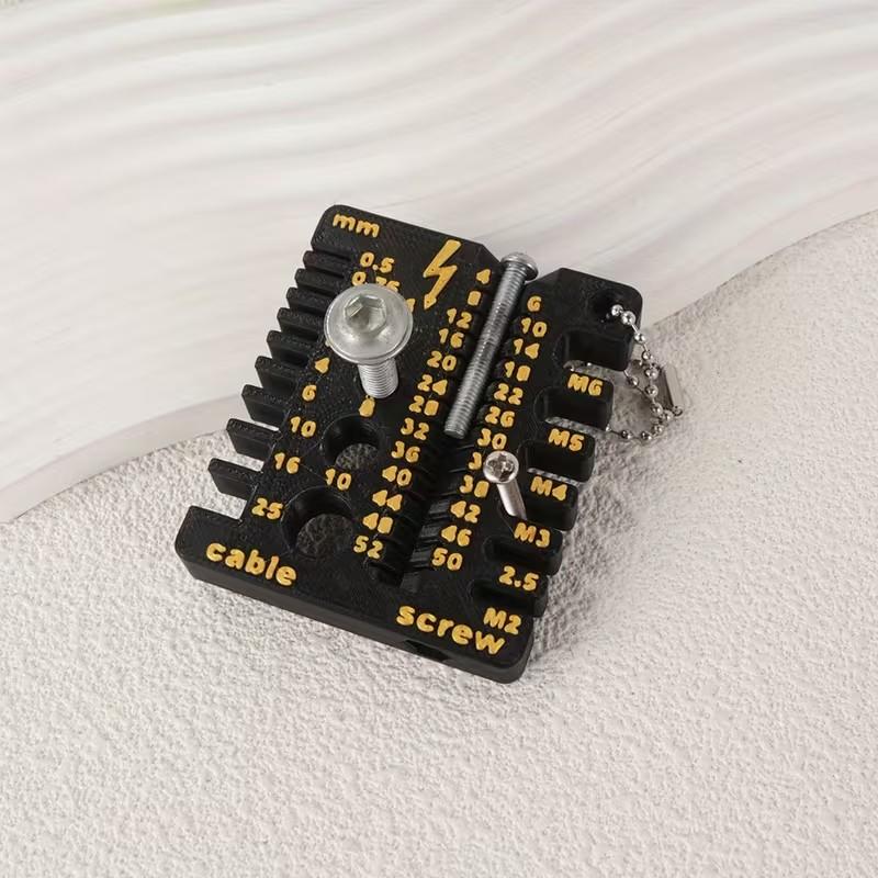 Portable Multifunctional Ruler, Wire and Screw Gauge, Thickness Gauge, Double-Sided, Lightweight, DIY, Electrical, Repair Tools