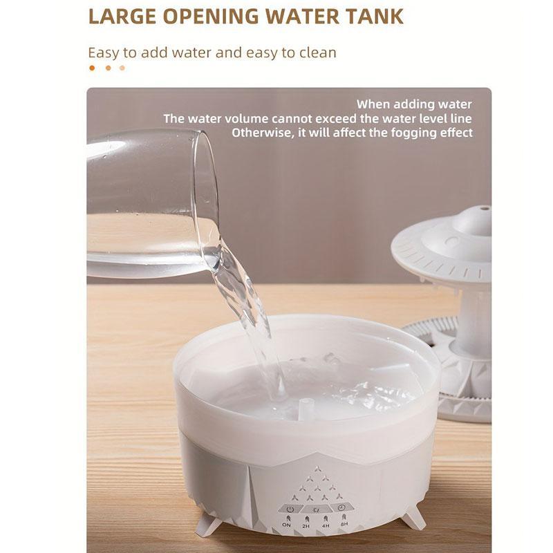 1 piece of raindrop night light aromatherapy machine, colorful atmosphere decorative light, raindrop table lamp diffuser, Fragrance Aroma Humidifier, remote control, atomization mode, timer design, suitable for home living room bedroom, office desktop