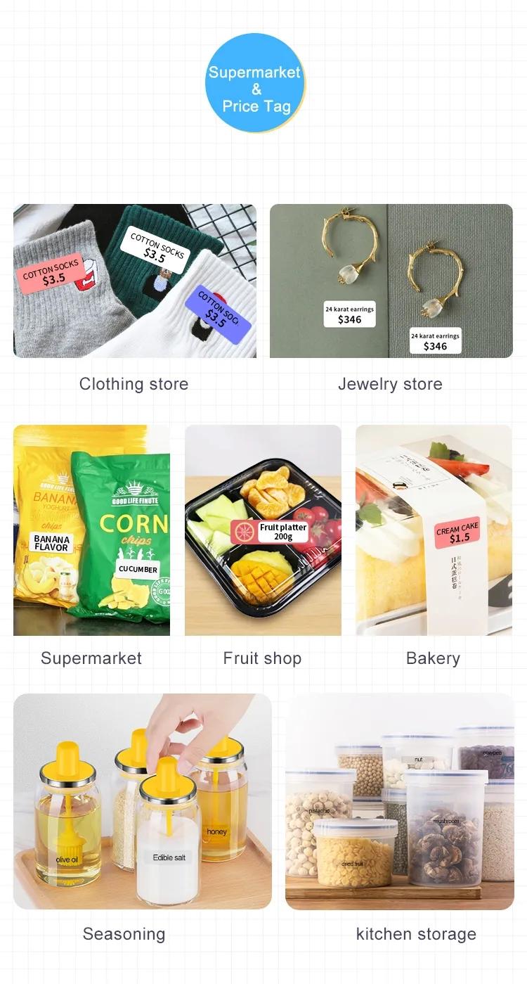 Portable Label Maker with Box, Mini Wireless Rechargeable Printer, Bluetooth-compatible Connected Phone, Includes 1 Roll Sticker, Thermal Printer, Inkless Label Printer