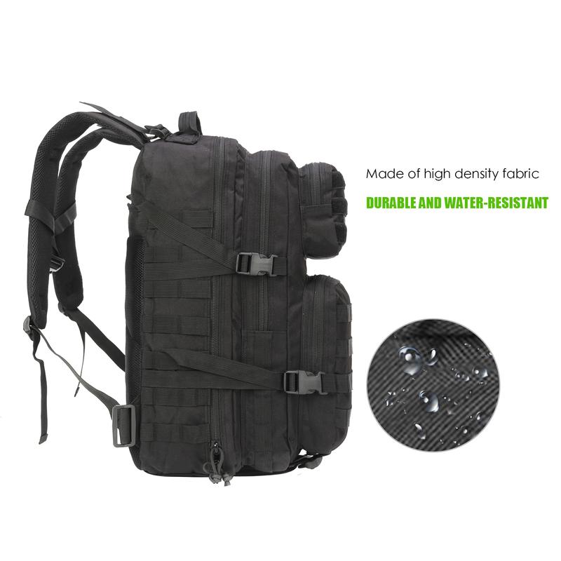 45L Tactical Military Backpack for Men, 3-Day Assault Pack Molle Bug Out Bag, Durable Survival Rucksack for Hiking Daypacks, Gym Bag, Travel, Fishing Rucksackbag