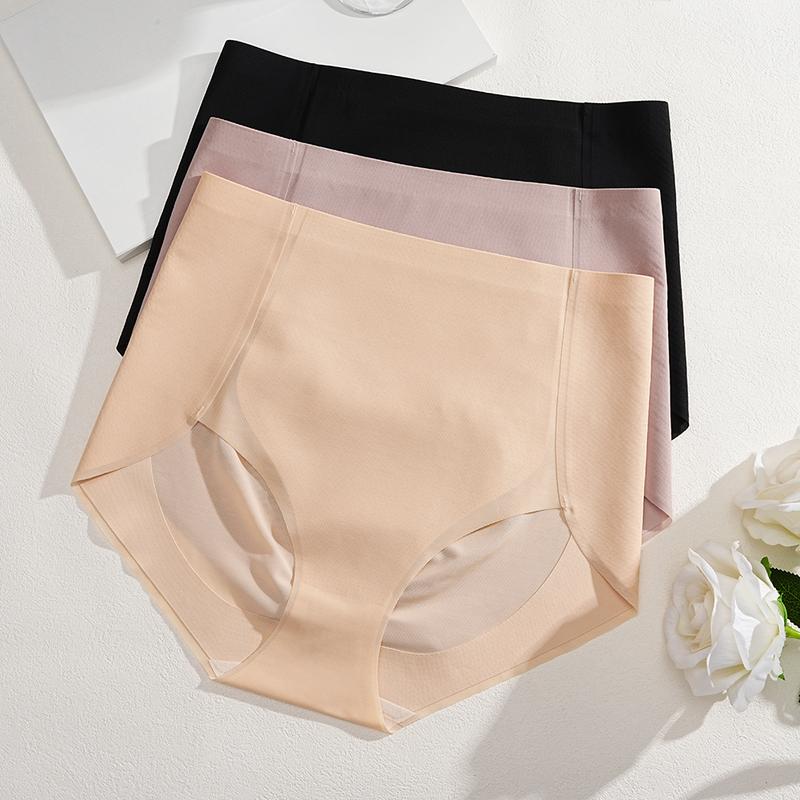 FINETOO Unite Store Seamless Underwear For Women High Waist Full Coverage lingeries  Minimalist Skin Fit Stretch Everyday Briefs S-3XL Womenswear