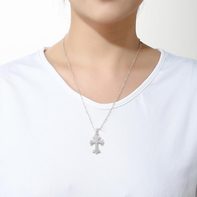 【#PS9250399】Cross Pendant UCCIYO S925 Sterling Silver Pendant Necklace for Women Men Hip Hop Jewelry Gift