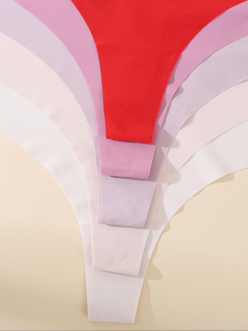 Women's Solid Color Thong, Soft Comfy Breathable Thong for Daily Wear, Women's Underwear for All Seasons, Soft Stylish Brief, Soft Stretch Briefs
