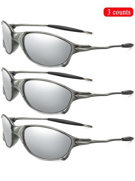 5 Pairs/set Unisex Vintage Oval Frame Vintage Sunglasses, Outdoor Sports Sunglasses, Fashionable Sunglasses for Men & Women for Daily Wear, Tinted Lenses Sunglasses