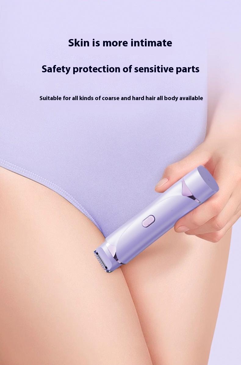 Double Head Electric Shaver, 3D Floating Dual Ring Blade Net, Long-Lasting Battery, USB Rechargeable Shaver, Safe & Comfortable, Skin-Friendly Hair Removal Tool