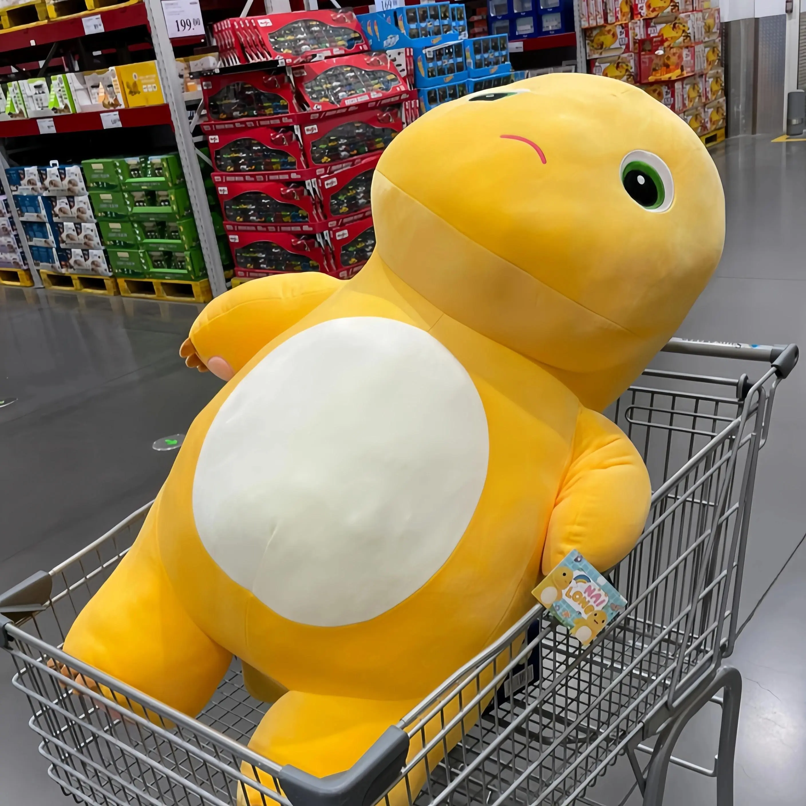 Big Size Nailong Plushies Doll Yellow Milk Dinosaur Plush Toy Soft Stuffed Animal Cute Appease Doll Huggable Pillow Xmas Gift