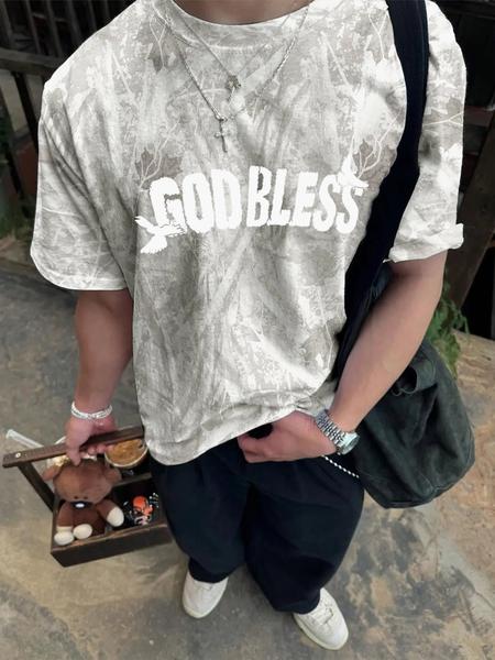 Unisex Camouflage Tree Branch Print T-Shirt, Short Sleeve Casual Summer Top, Fitted Style, Trendy Fashion for Daily Wear