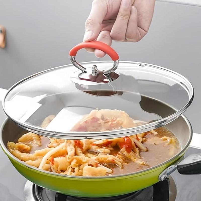 Stainless Steel Pot Lid Replacement Knob Set, Universal Fit for Glass Pots, Includes Non-Slip Gasket and Installation Screws