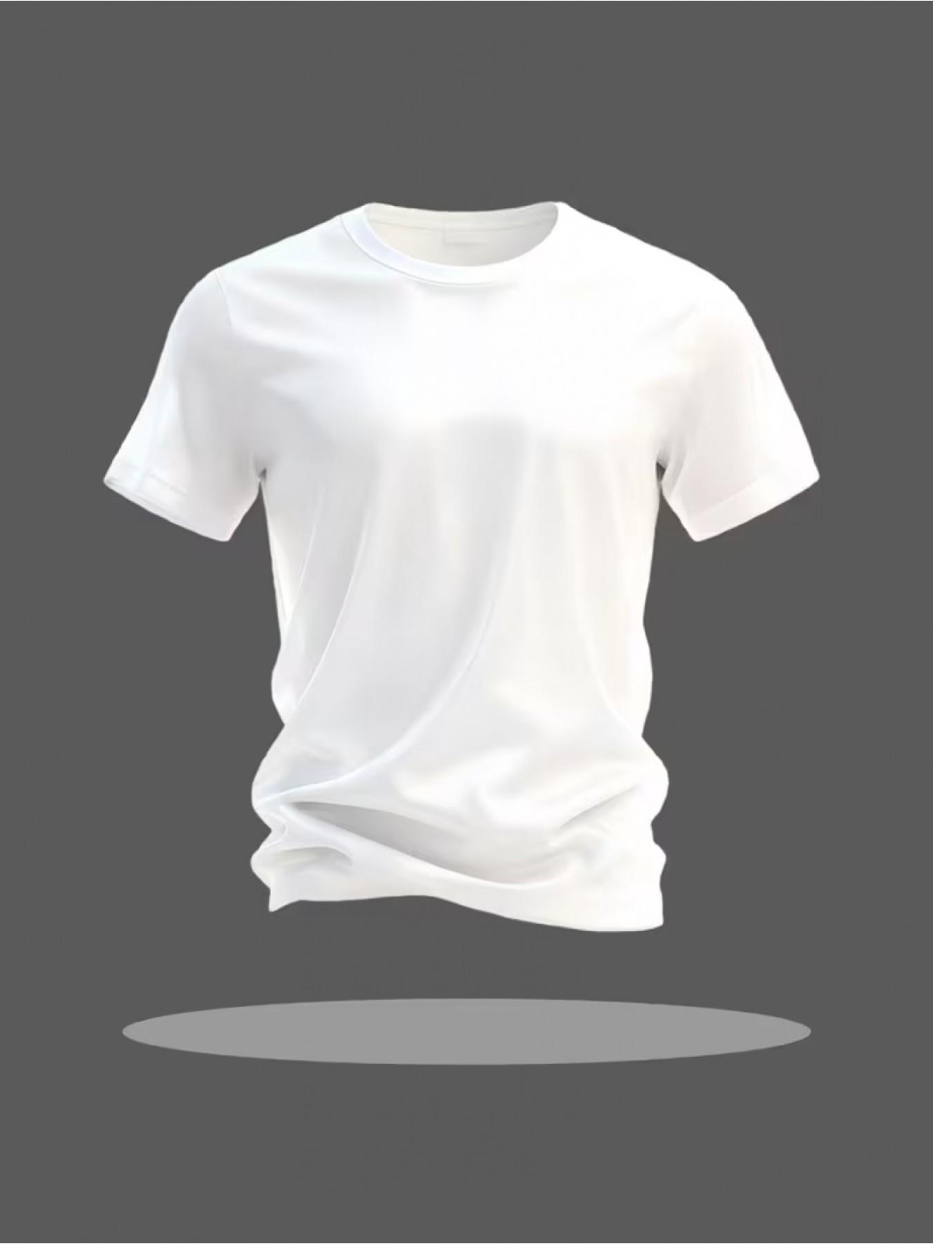 3-Pack Men's Casual Printed Short Sleeve T-Shirts, Breathable Sporty Fitted Tops, Trendy Streetwear Long-Sleeve Tee