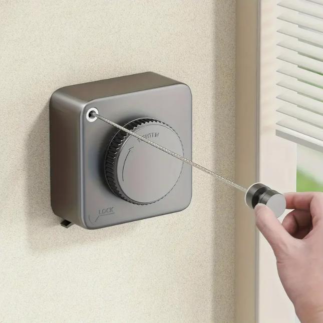 Heavy-Duty Retractable Clothesline 5.76m/188.98in - Square Anti-Slip Clothes Drying Rack for Home Bathroom Balcony Indoor Outdoor Use Laundry