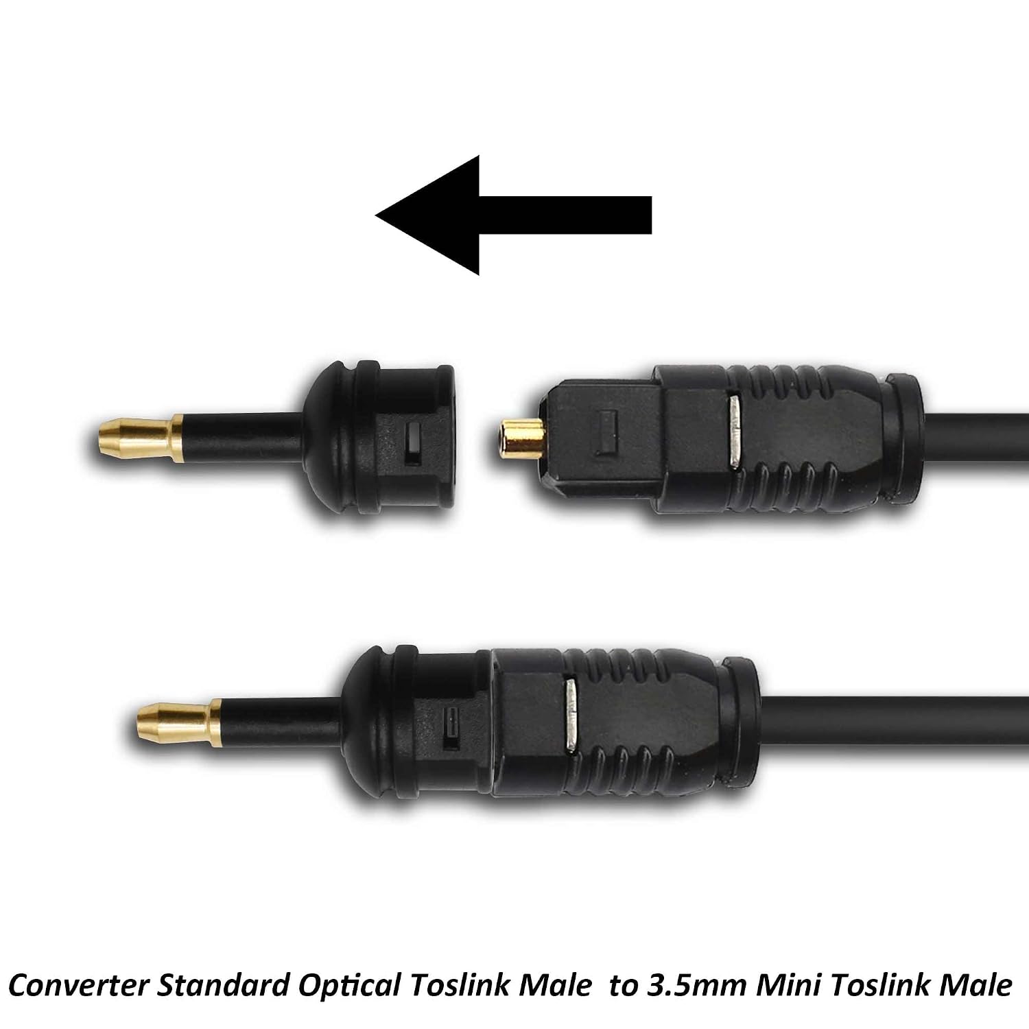3.5mm Mini Toslink Adapter Digital Fiber Optic Audio Connector | Toslink Female to 3.5mm Mini Male Jack Converter,for Optical Audio  Laptop TV Sound Bar  Theater