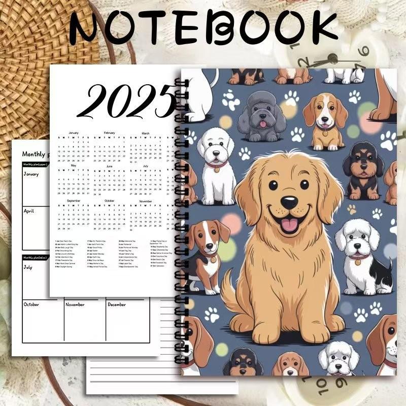 Cute Golden Retriever Theme Coil Notebook, Adorable Dog Design Journal, Perfect for Pet Lovers and Daily Use, Stylish Stationery