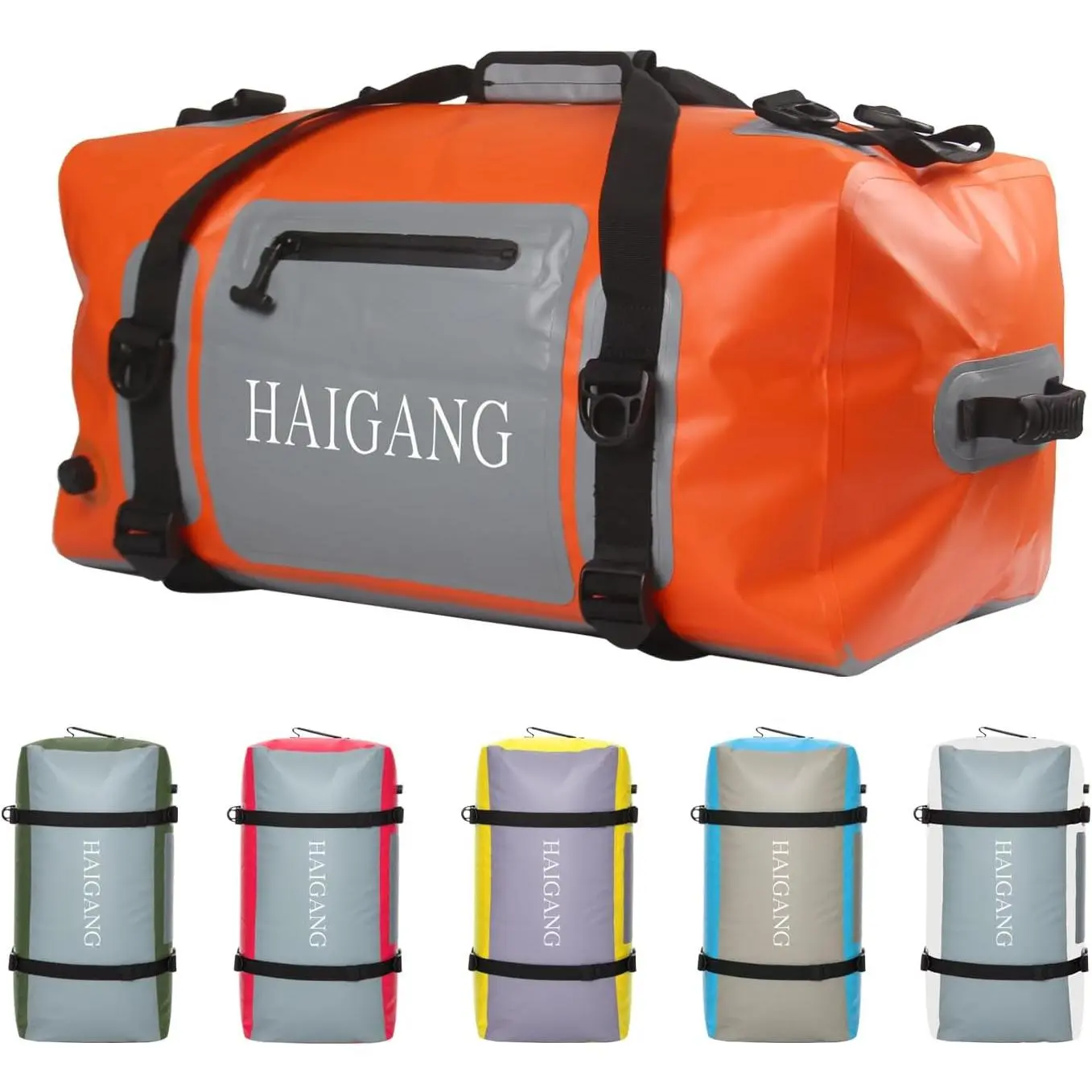 110L Waterproof Duffel Bag Travel Dry Bag, Large Capacity, Adjustable Thickened Straps and Handles, Zip Closure, Air Valve, Fully Waterproof, Perfect for Boating, Rafting, Motorcycle Kayaking