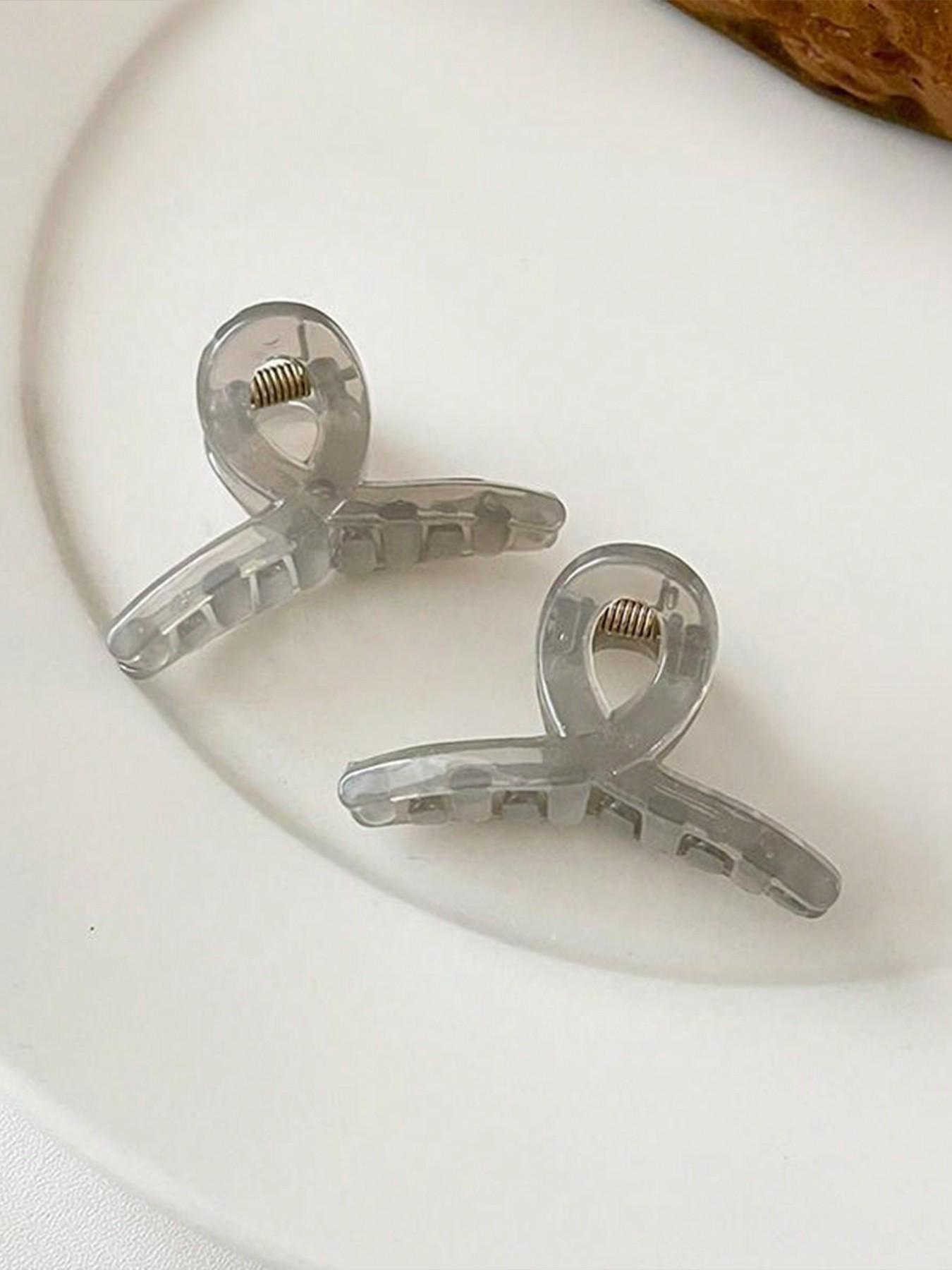 4 Piece Vintage Jelly Color Hair Clips Set, Simple Mini Claw Clips for Women & Girls, Princess Style Daily Hair Accessories