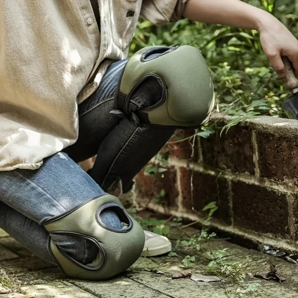 Comfortable Adjustable Gardening Knee Pads Set - Durable Non-Slip Design, Suitable for Gardening and Lawn Care
