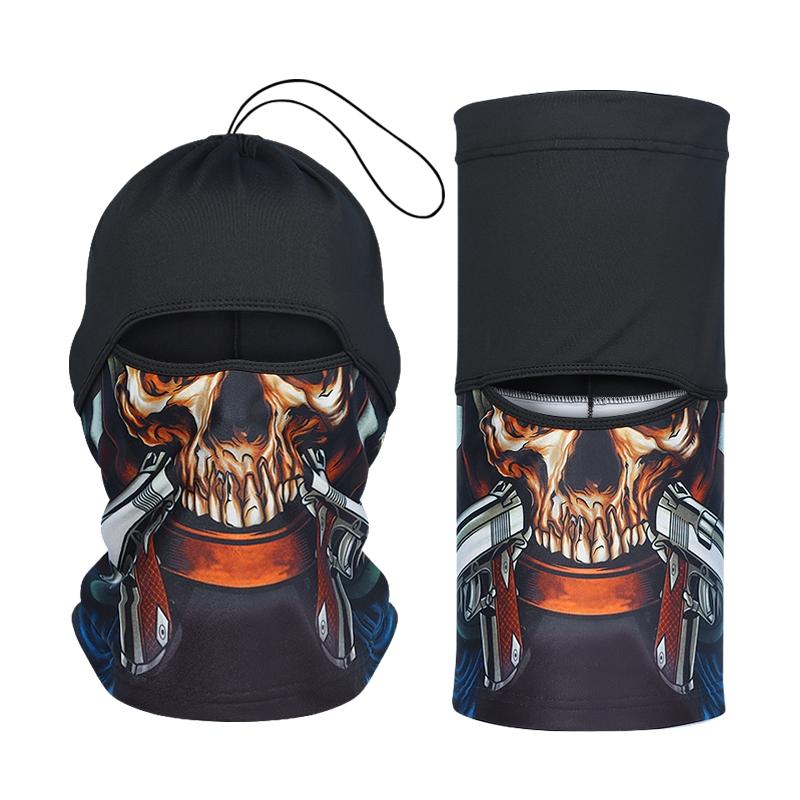 Winter Thickened Warm Head Cover, Multi-Function Face Mask Scarf Hat, Stylish Print Balaclava for Outdoor Sports Ice Fishing Cycling Hiking Skiing