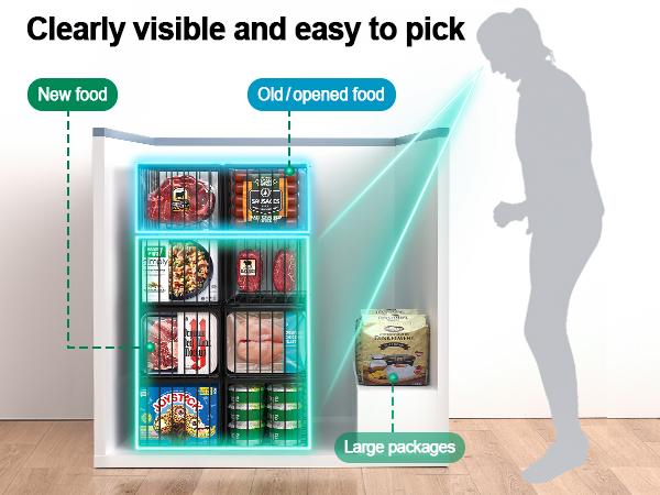 Msercuor Upgraded Freezer Organizer Bins2/4/6/8 Pack MAX Capacity Stackable Baskets for 5/7 Cu.FT Deep Freezers Rust-Proof Airflow-Friendly Kitchen & Pantry Storage Heavy-Duty Anti-Rust Metal Msercuor Upgraded Freezer Organizer Bins2/4/6/8 Pack MAX Capacity Stackable Baskets for 5/7 Cu.FT Deep Freezers Rust-Proof Airflow-Friendly Kitchen & Pantry Storage Heavy-Duty Anti-Rust Metal