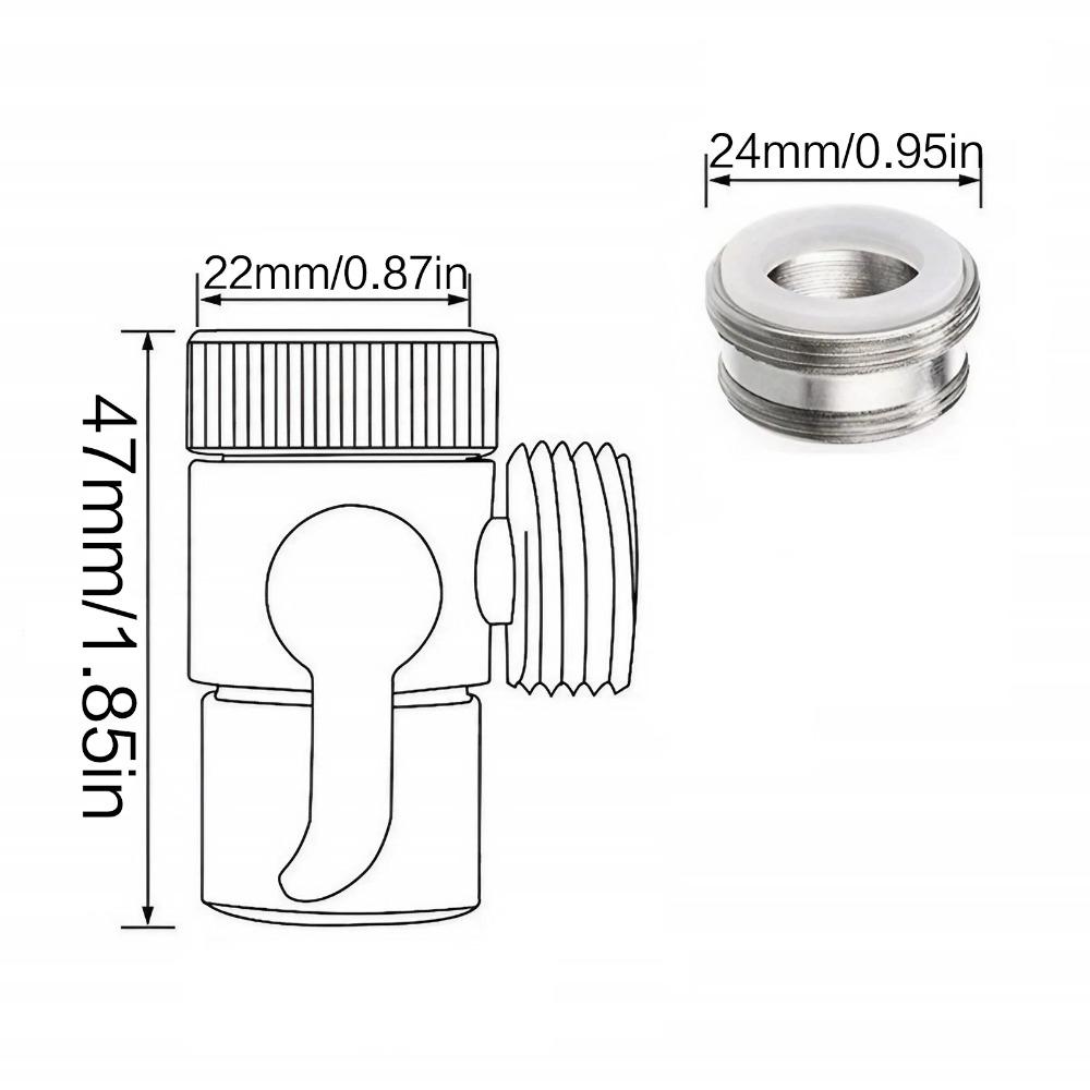 Multi-Function Faucet Adapter Leak-Proof Quick Connect for Washer Shower Garden Hose Switchable Dual Spray Valve Core Universal Fit Kitchen Bathroom Outdoor Durable Multi Purpose
