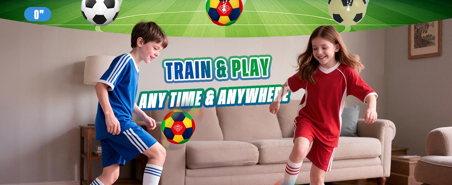 House Soccer Ball - Soft Indoor Football for Boys & Girls - Silent Dribbling Ball for Home Play - Perfect Birthday or Christmas Gift for Kids Ages 8-12