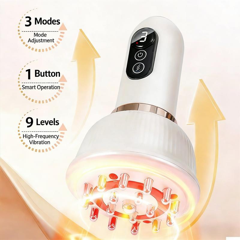 Massage Gua Sha Tool with Heating and Vibration, Lymphatic Drainage Massager for Body Shaping, Ideal for Legs Arms and Abdomen, Body Sculpting Machine