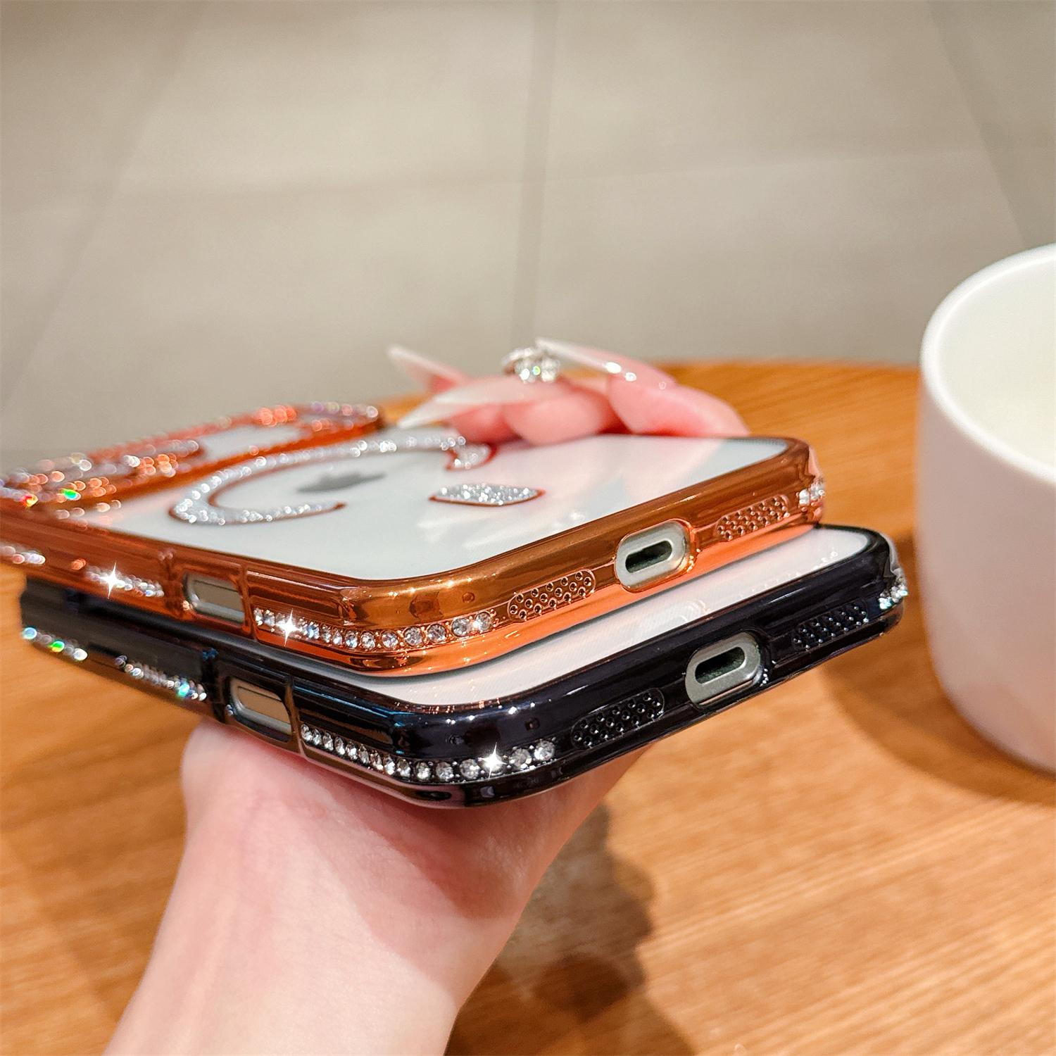 Magnetic Glitter Diamond for iPhone 17 Pro Max 16 15 14 13 12 11 Case Compatible with MagSafe Shiny Rhinestone Camera Lens Protector Bling Plated Edge,Clear Slim Military Drop Shockproof Cover Magnetic Glitter Diamond for iPhone 17 Pro Max 16 15 14 13 12 11 Case Compatible with MagSafe Shiny Rhinestone Camera Lens Protector Bling Plated Edge,Clear Slim Military Drop Shockproof Cover