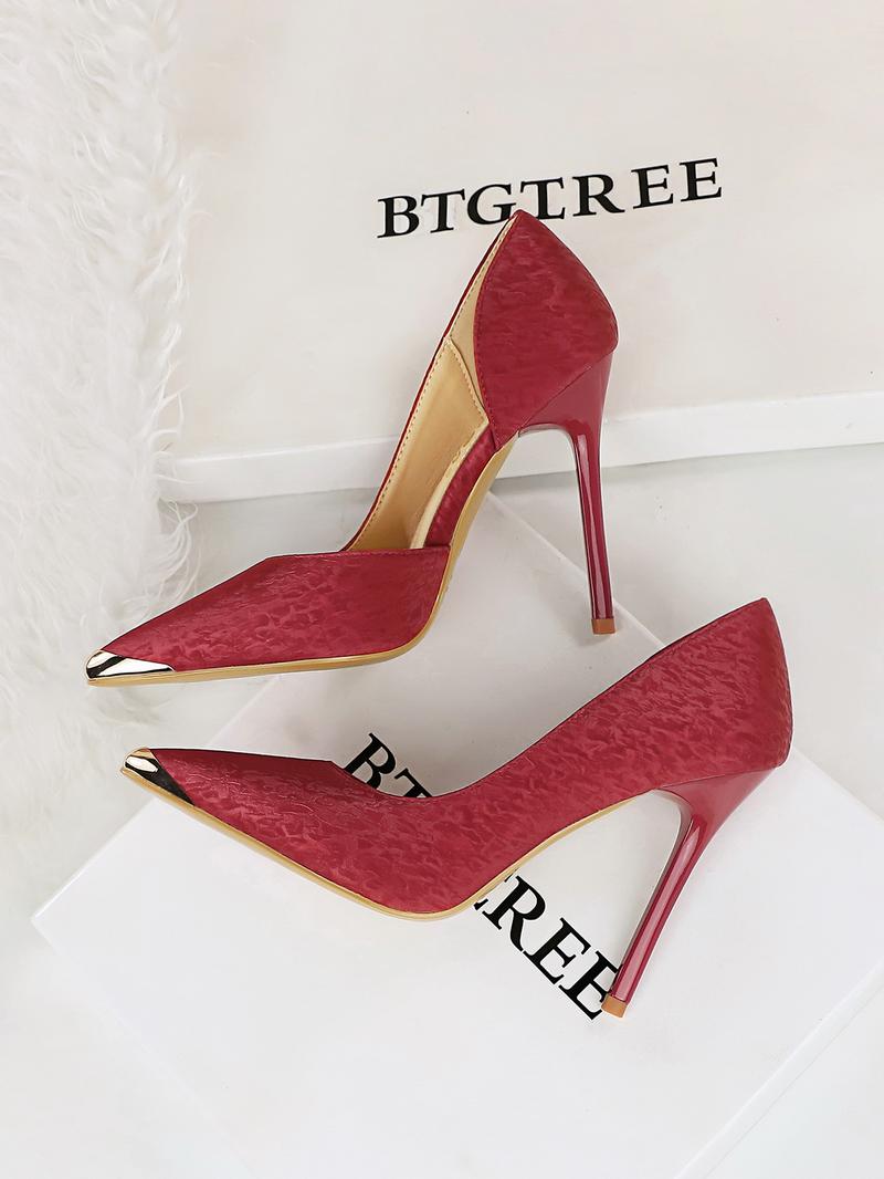 Women's Fashionable Lace Stiletto Heels, Elegant Pointed Toe High Heels for Party, Daily Clothing Decor for Women & Girls, Walking Shoes, Classy Stiletto Heels, Elegant Heeled Shoes