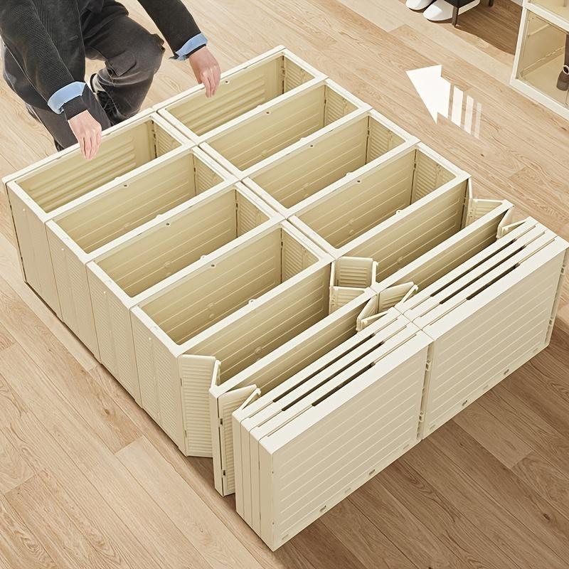 Multi-Layer Foldable Shoe Box, Dustproof Thickened Plastic, Sneaker Shoe Storage Box, Stackable Cabinet, Transparent Organizers Rack