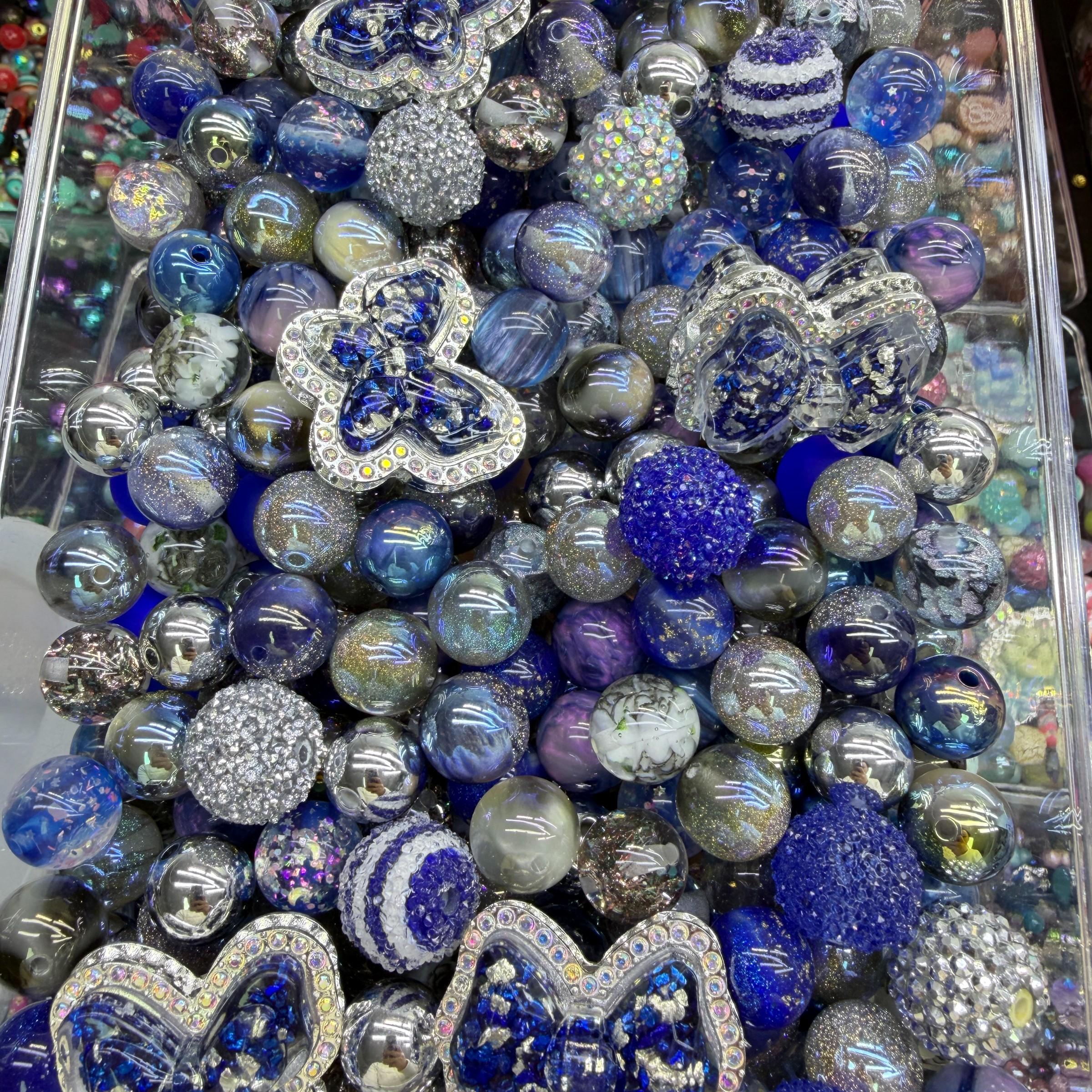 March Second Round Creative Acrylic Beads, DIY Mix Beads, Bead Assortment, DIY Beading, DIY Craft Embellishments, Used for Stringing Pens, Choking Hazard Warning, Ca Prop 65 Compliant, Non-Silver Color