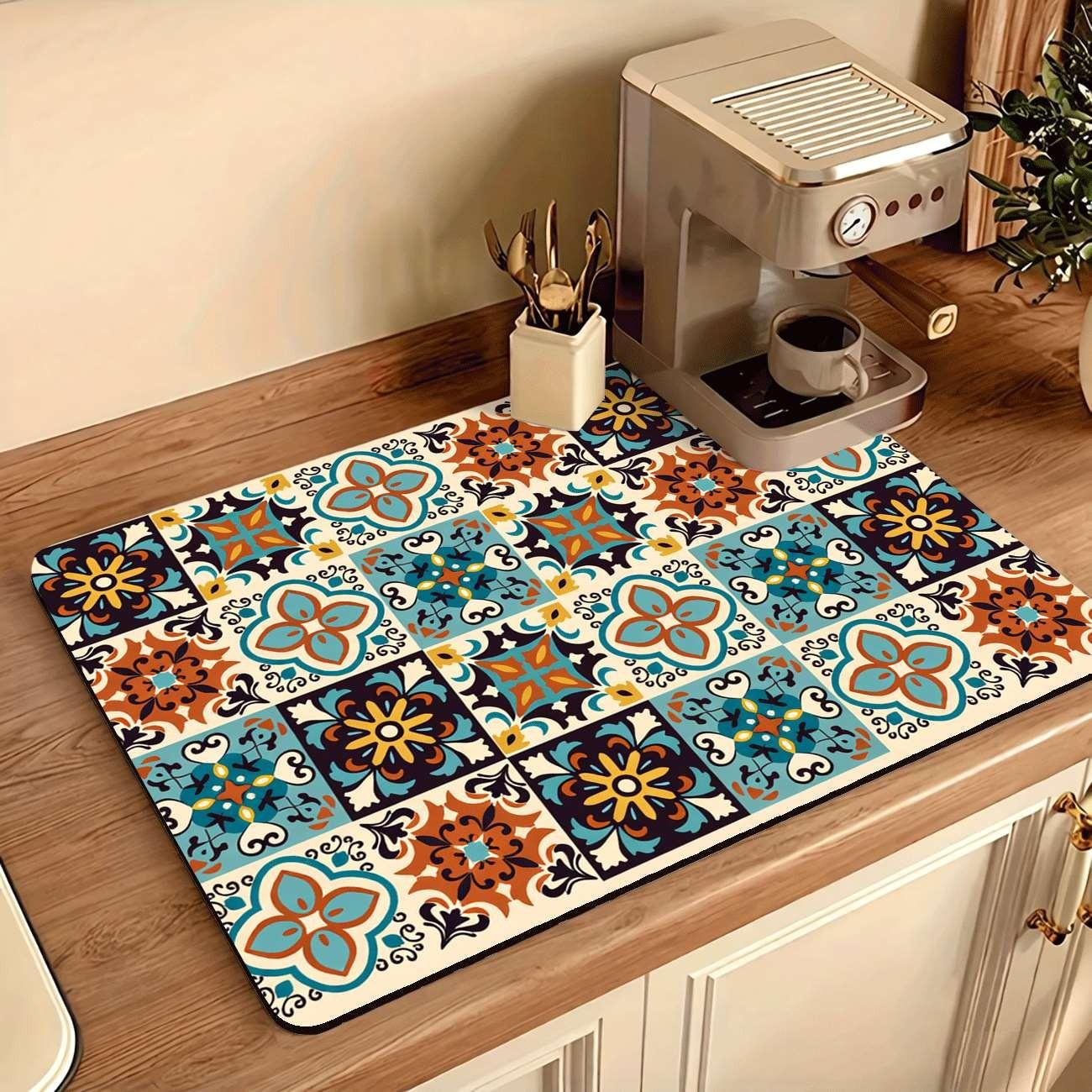 Multi-Functional Kitchen Table Mat, Rubber Coaster, Easy Clean, Water Absorbent, Non-Slip, Durable, Protects Tables, Ideal for Home Decor