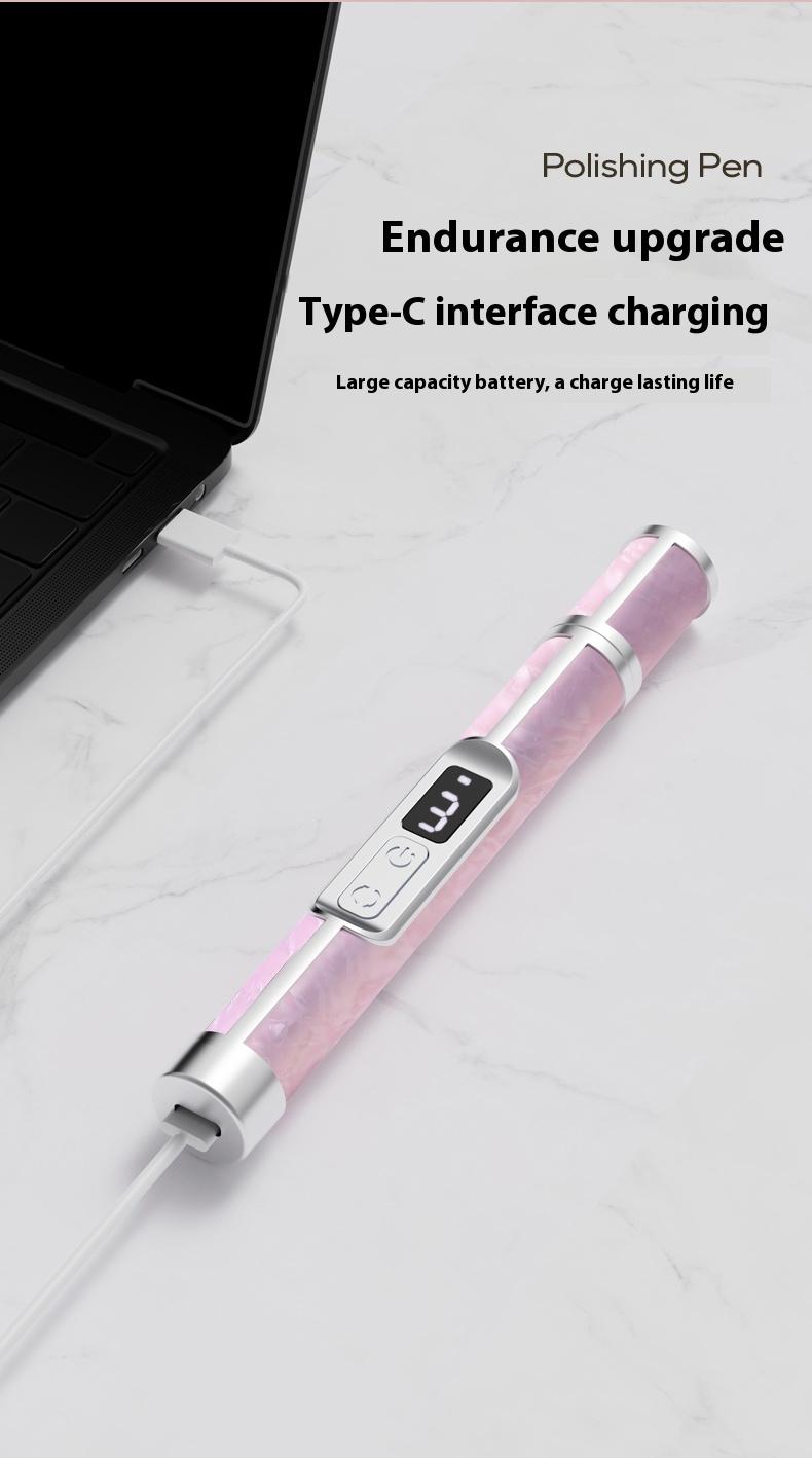 Professional nail salon electric nail buffing machine, USB charging, digital display, portable nail file, nail removal, dead skin removal, nail shaping, complete set of nail art tools