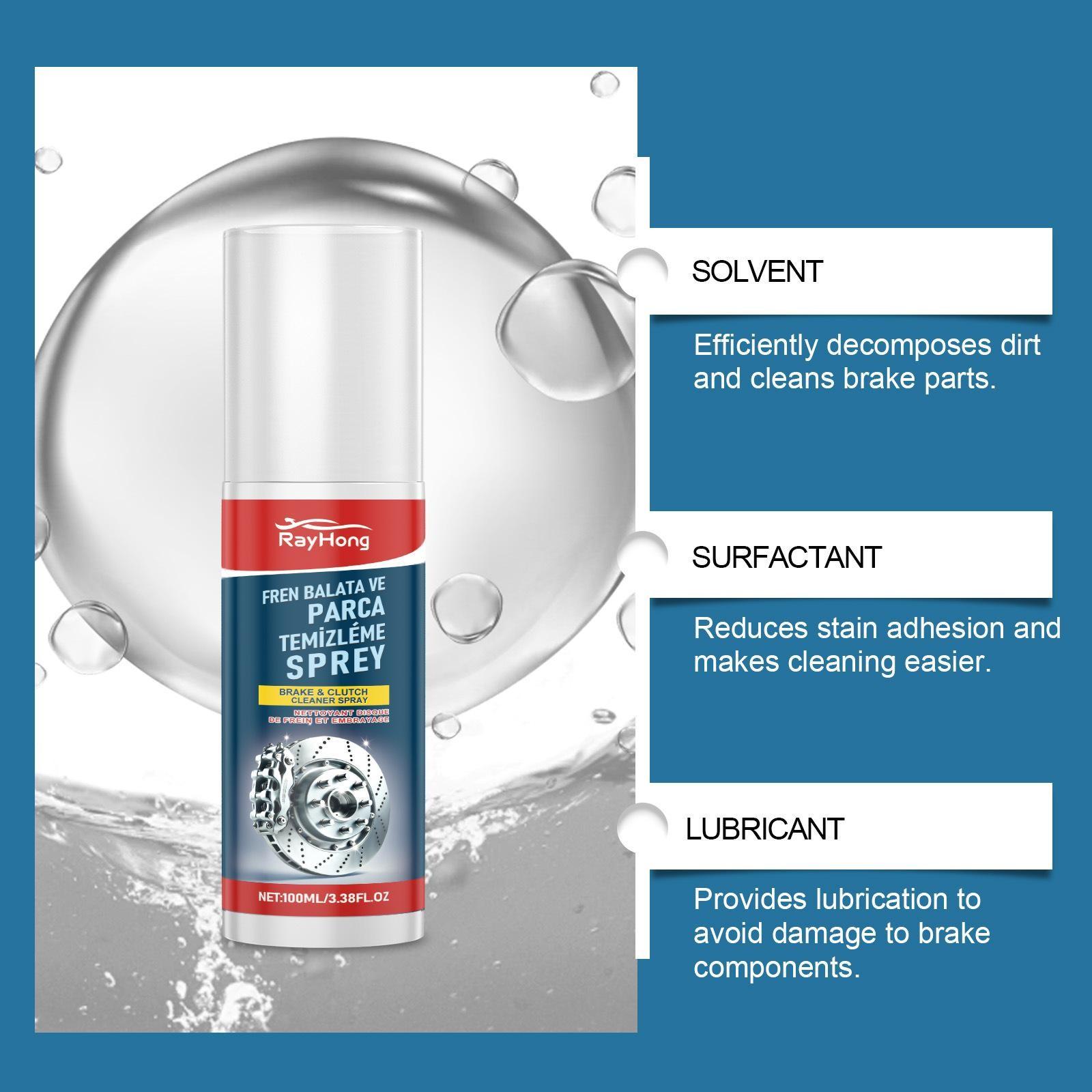 Rayhong Professional Brake Disc Cleaning Spray, Disk Cleaner, Lubricates Brakes, Reduces Noise, Enhances Braking Performance, for Cars, Trucks, Motorcycles