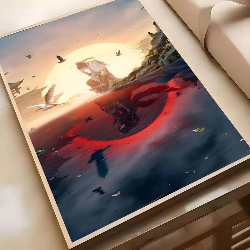Martial arts Action game N-Naraka Bladepoint Poster Wall Prints for Living Room Bedroom Office Home Decoration Gift decoration for bedroom bar parlor home decor gift fade-Resistant, Non-sticky, vibrant  Anime Movie Wall print poster