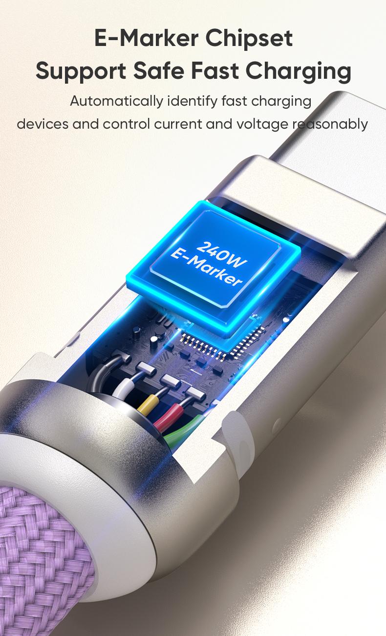 240W USB-C Lanyard Charging Cable, 2-in-1 Phone Strap & Fast Charger, 5A PD Data Transfer Cord with Buckle, Zinc Alloy Durable for Phone/Tablet/Laptop