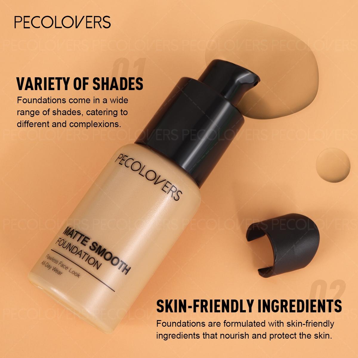 2PCS/Set Soft Full-coverage Foundation, Covering Dark Circles and Spots, Creamy Texture, Moisturizing, Long-lasting Makeup, with Brush, Essential Daily Cosmetics, Soft Matte Makeup