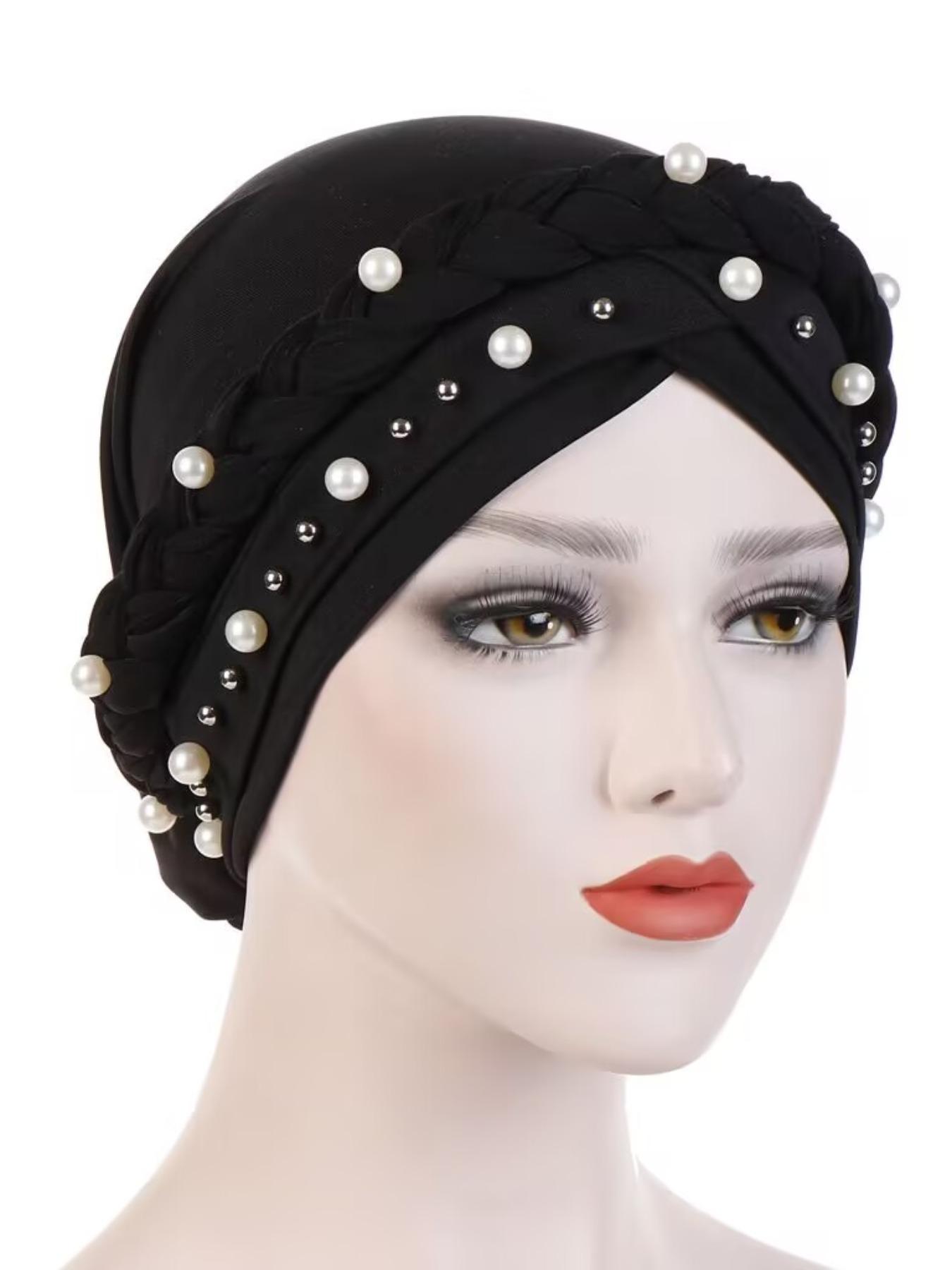 Elastic Ramanda Turban Hat, Head Wrap Under Scarf, Mid-East Head Scarf, Hijab Cap, Inner Cap, Windproof, Full Neck, for Women