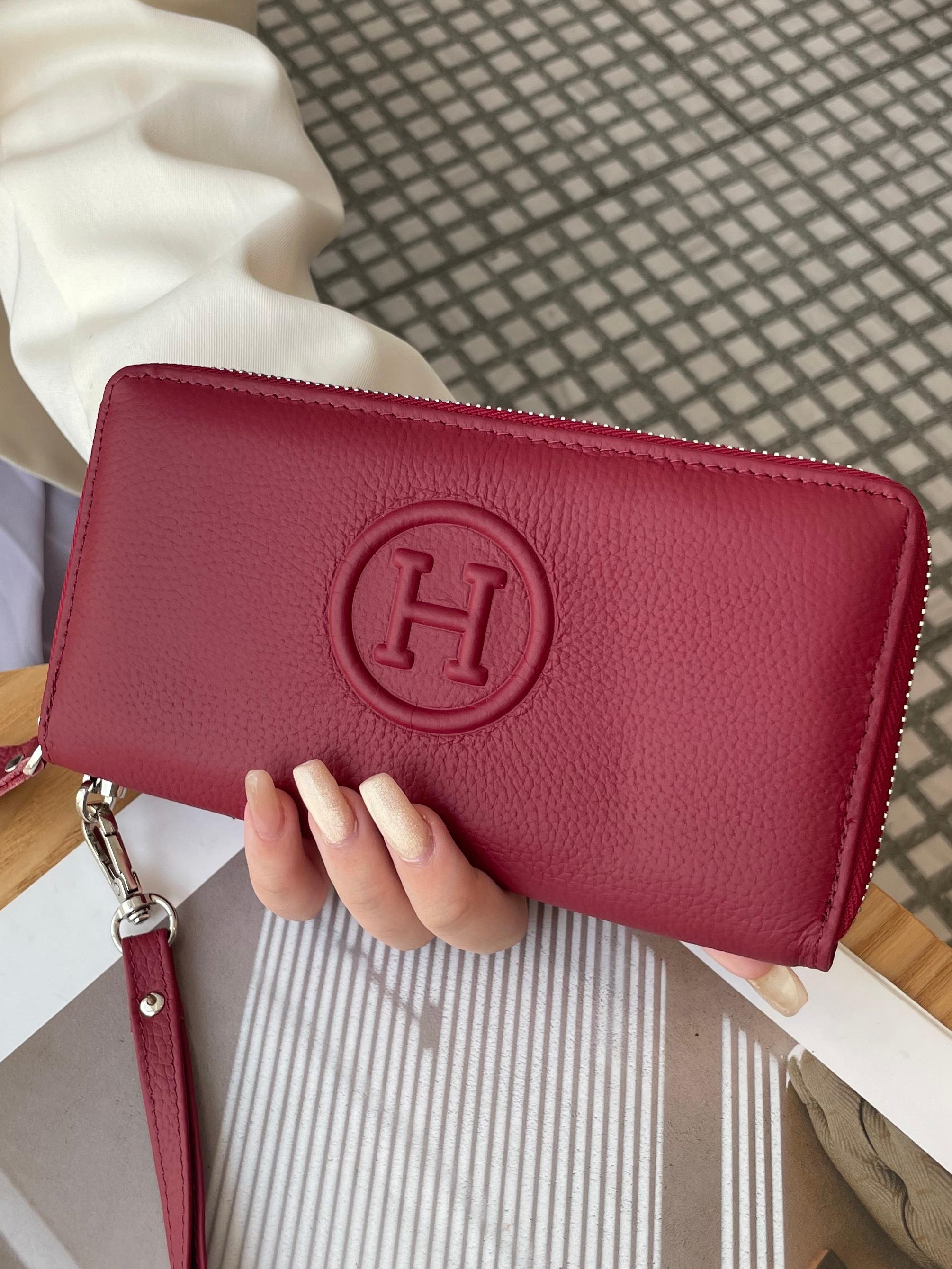 Women's Genuine Leather Wallet New Simple Versatile Fashion Long Purse Ladies Top Layer Cowhide Handbag High-End Durable Fashion Wallet