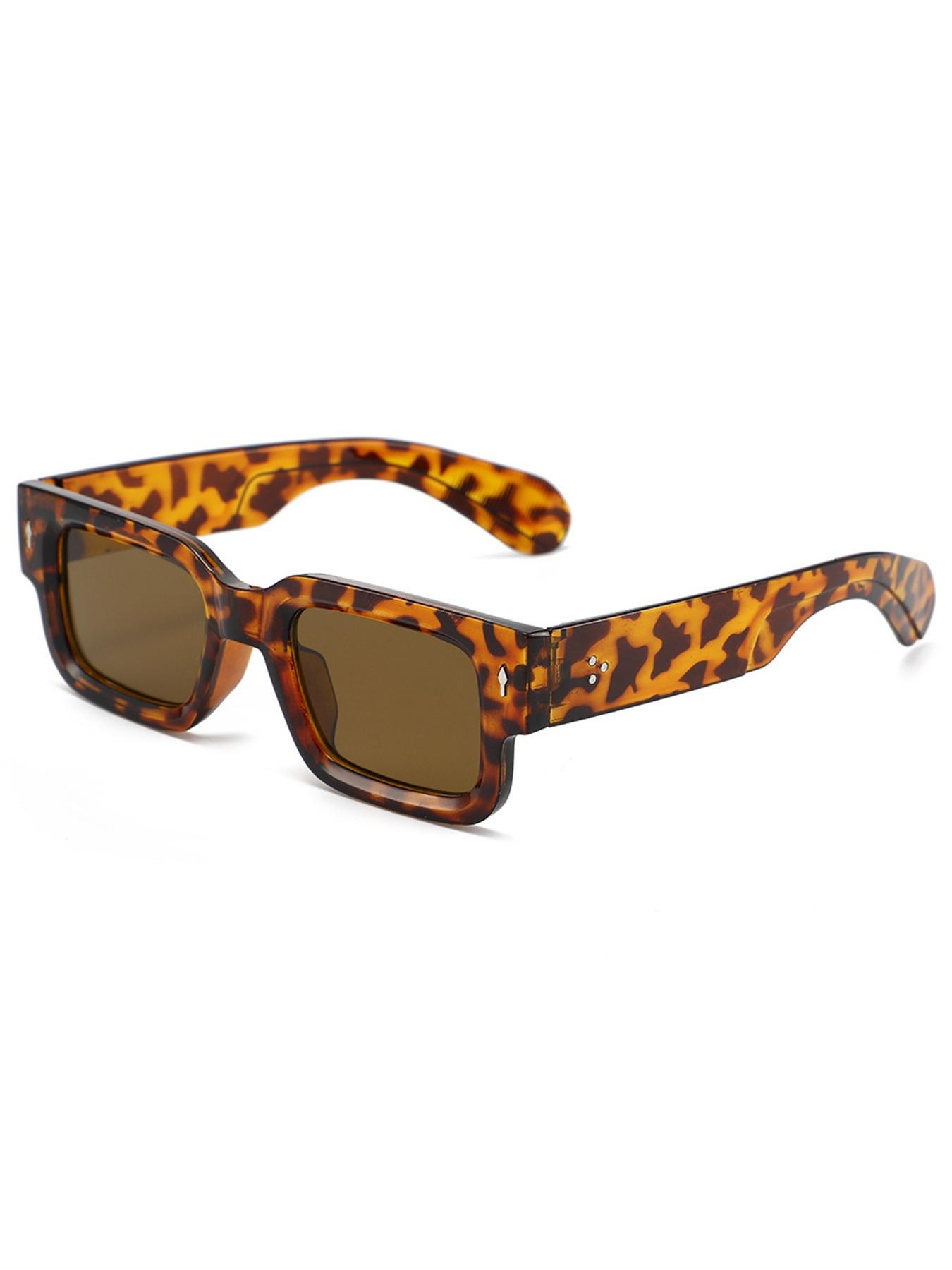 6Pcs Fashion Classic Square Frame Sunglasses, Trendy Stylish Sunglasses for Men & Women, Trendy Casual Sunglasses, Suitable for Parties, Travel, Business & Outdoor Activities, Ideal Gift, Photo Props