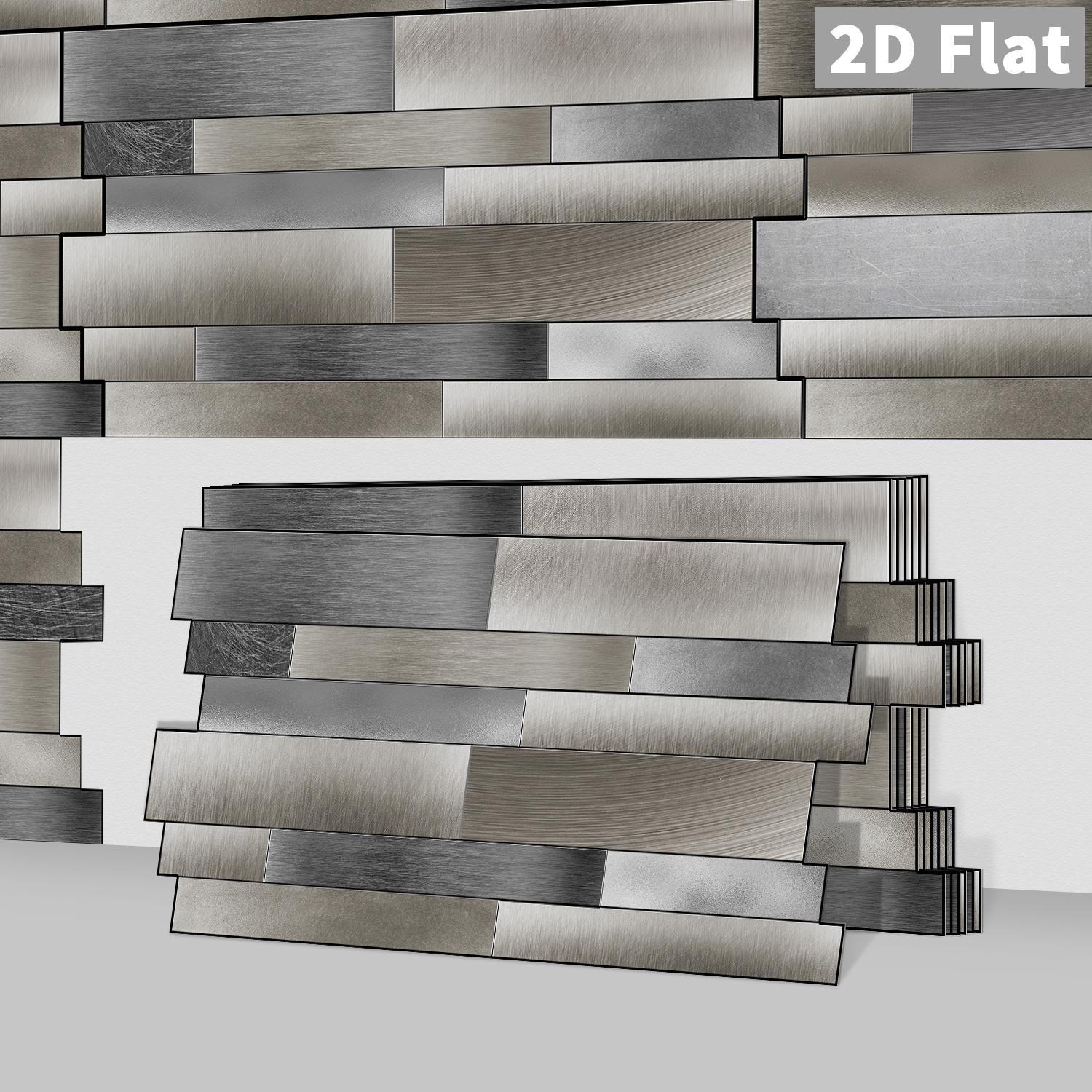 24pcs Marble Tile Stickers, Brick Shaped Patterns, Self-Adhesive Waterproof, Strong Adhesion, Ideal Choice For Rooms, Living Rooms, Kitchens, Corridors