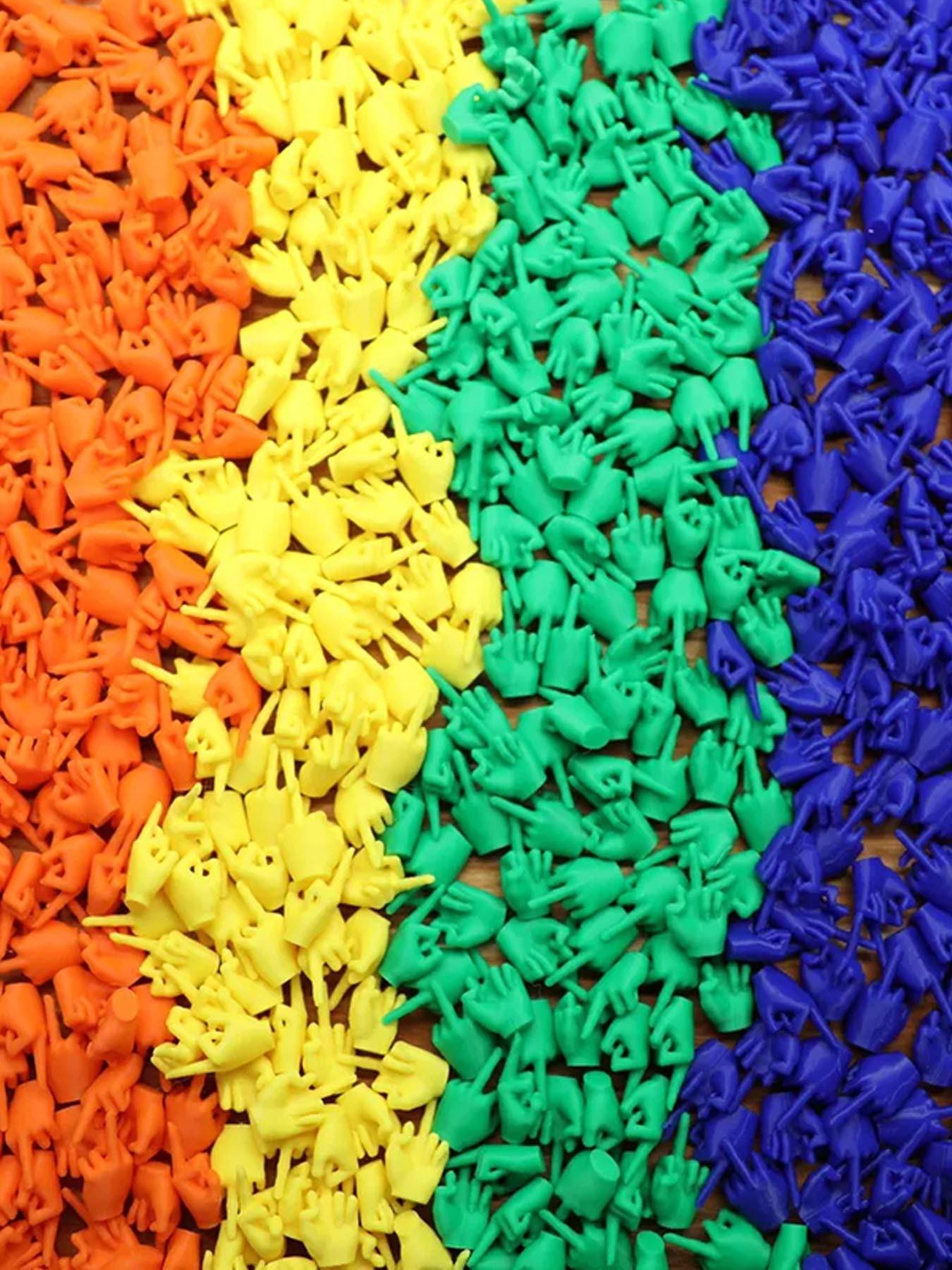 10pcs/20pcs 3D Printed Mini Middle Finger, Fun Plastic ”F-U" Gesture, Colorful Or Mixed Colors, Novelty Prank Funny Gift, Can Be Used For Bachelor Party Gifts, Holiday Gifts, Prank Gifts For Boyfriends