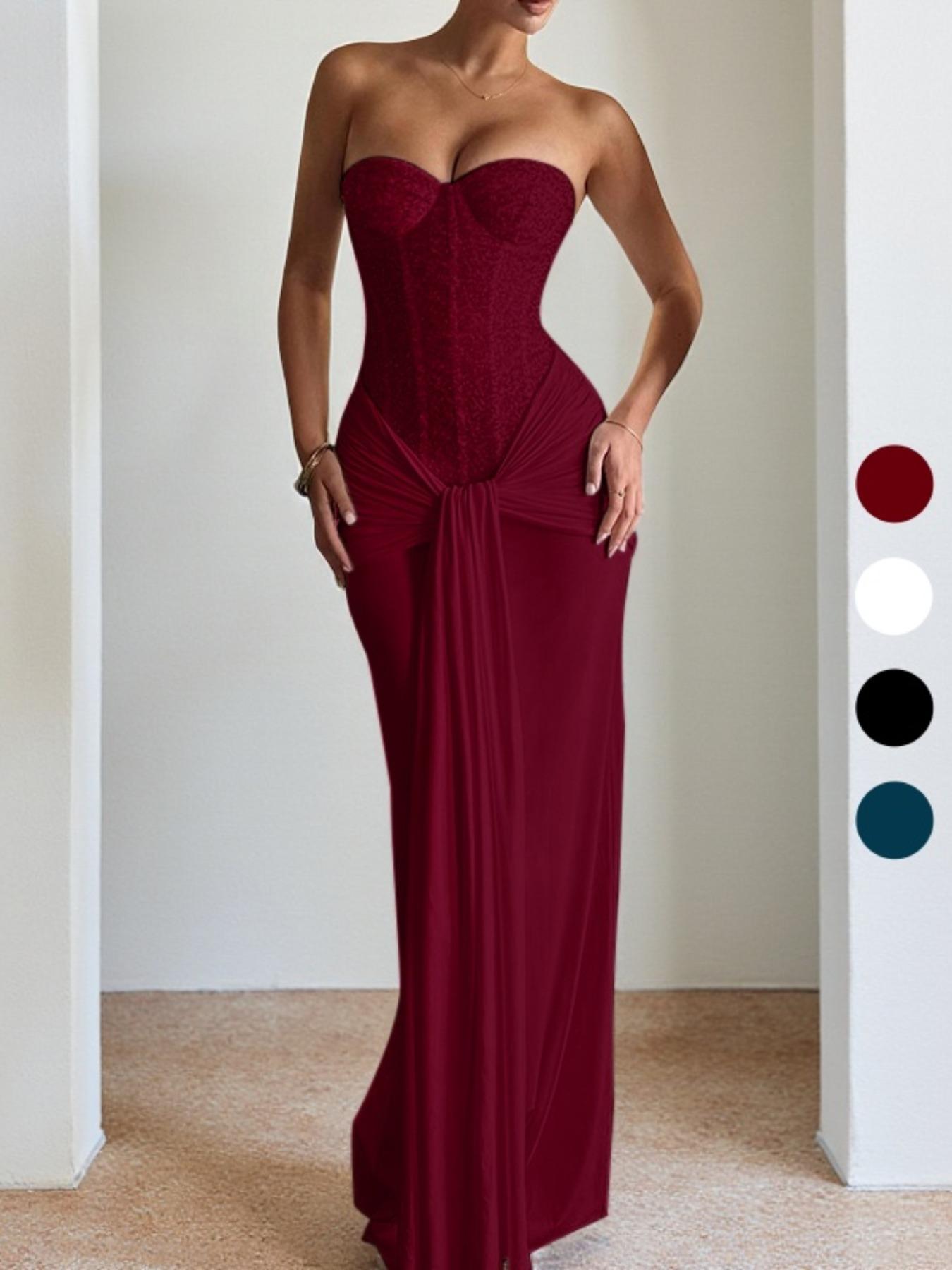 Elegant Wowdark Halter Neck Dress with Flowing Sleeves, Summer Fashion Midi Dress, Formal, Perfect for Parties & Events