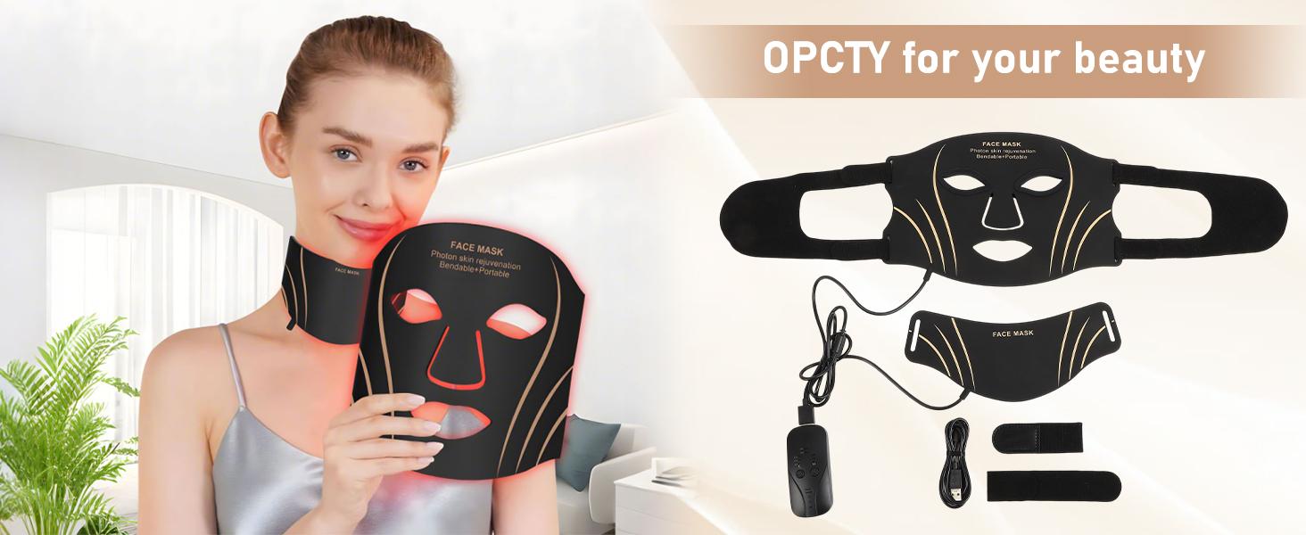 Red Light Therapy for Face, 7 Modes Portable Led Face Mask Light Therapy with Remote Control, LEDs face mask & neck mask Red,Advanced Skincare Made Easy,Timing Function, Red Light Therapy at Home Facial Glow Red Light Therapy for Face, 7 Modes Portable Led Face Mask Light Therapy with Remote Control, LEDs face mask & neck mask Red,Advanced Skincare Made Easy,Timing Function, Red Light Therapy at Home Facial Glow