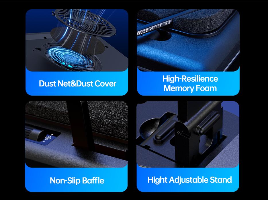 【Limited time 】llano RGB Laptop Cooling Pad, Gaming Laptop Cooler with Powerful Turbofan, Fast Cooling Laptop 15.6-21in, Adjustable Speed, Touch Control, LCD Screen