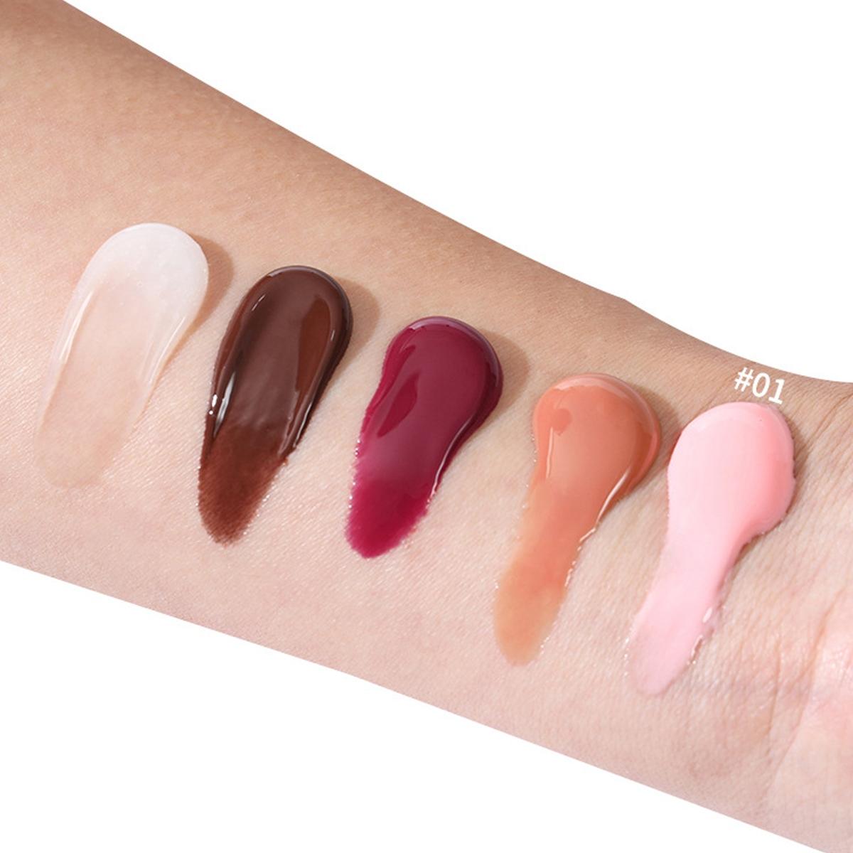 Long Lasting Lip Gloss, Tinted Moisturizing Liquid Lip Balm, Glossy Plumping Lip Glaze Stick, Girls and Women Makeup Accessories