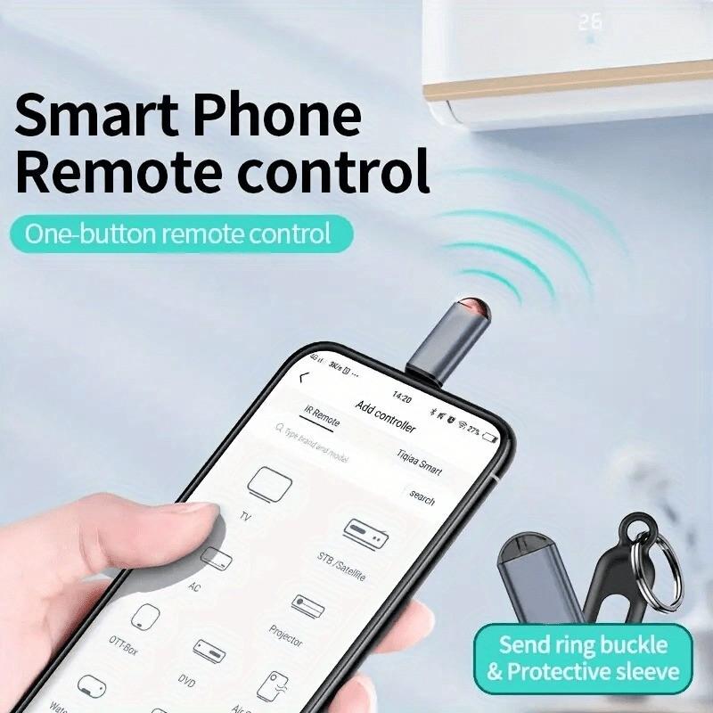 Smartphone Infrared Remote Adapter, Universal Mini Controller, Compatible with TV, Air Conditioner, Fan, Camera, Type-C Support